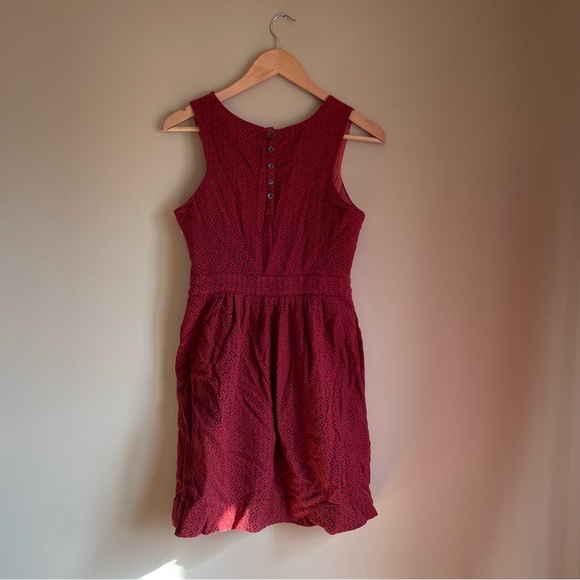 Lucky Brand Embroidered Bohemian Dress Rust Orange Size Small - Picture 2 of 6